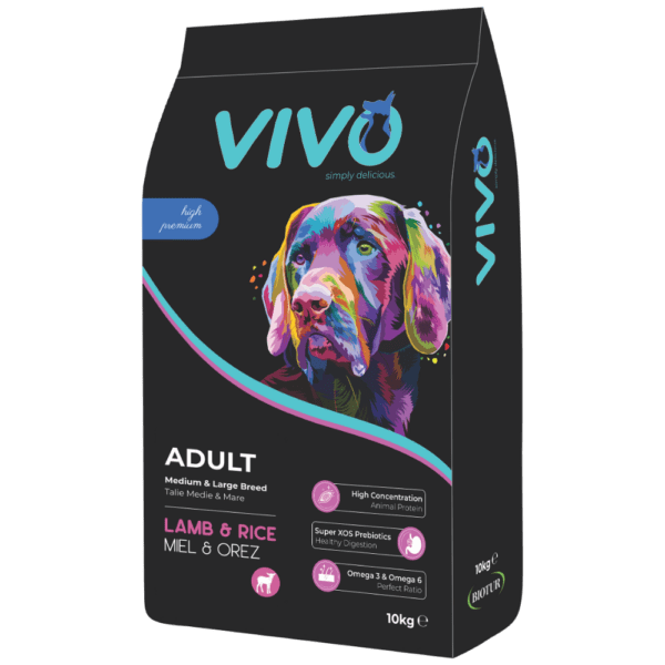 VIVO Dog Adult cu miel și orez (talie medie și mare)