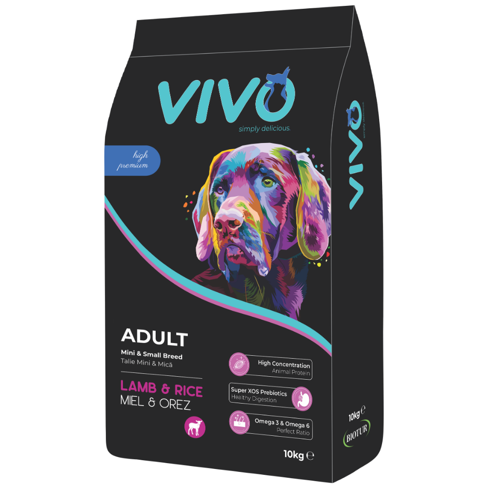 VIVO Dog Adult cu miel și orez (talie mini și mică)