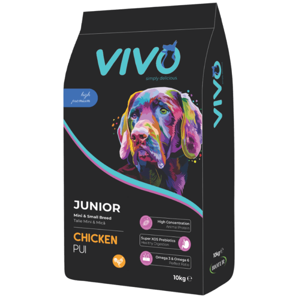 VIVO Dog Junior cu pui (talie mini și mică)