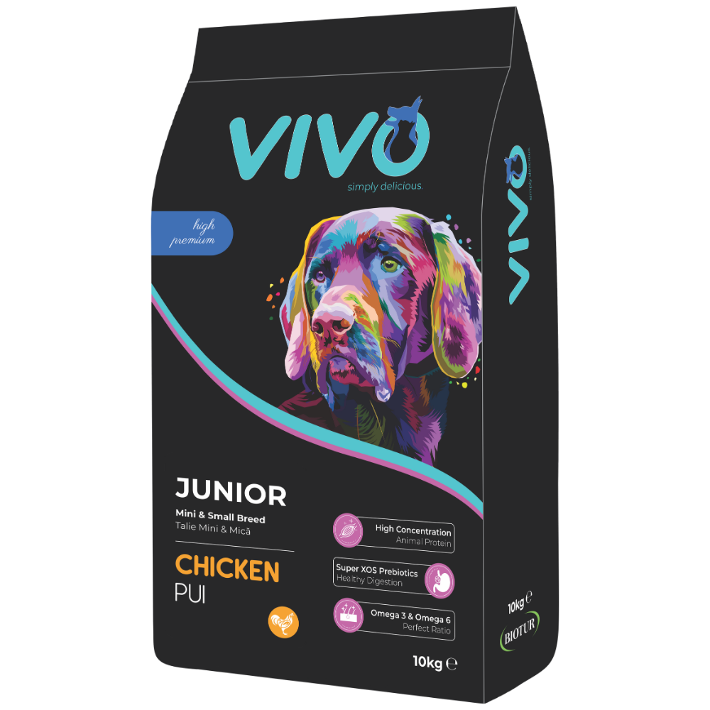 VIVO Dog Junior cu pui (talie mini și mică)